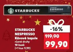 Kaufland STARBUCKS NESPRESSO Kávové kapsle nabídka