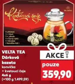 Kaufland VELTA TEA Dárková kazeta konvička + kvetoucí čaje nabídka