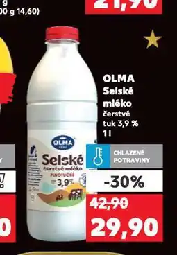 Kaufland Olma selské mléko čerstvé nabídka