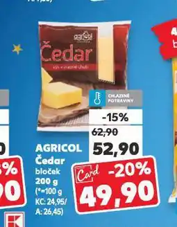Kaufland Agricol čedar nabídka