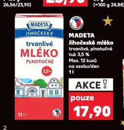 Kaufland Madeta jihočeské mléko nabídka