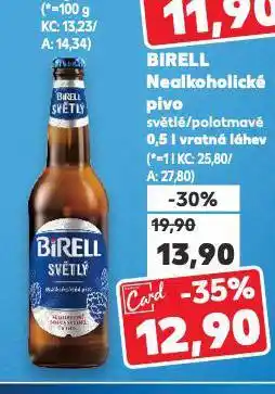 Kaufland Birell nealkoholické pivo nabídka