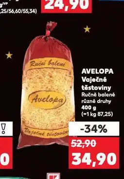 Kaufland Avelopa vaječné těstoviny nabídka
