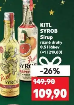 Kaufland KITL SYROB Sirup nabídka