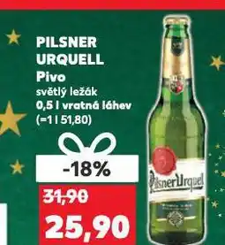 Kaufland Pivo pilsner urquell nabídka