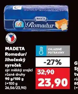 Kaufland Madeta jihočeský syreček nabídka
