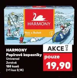 Kaufland Harmony papírové kapesníky nabídka