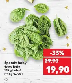 Kaufland Špenát baby nabídka
