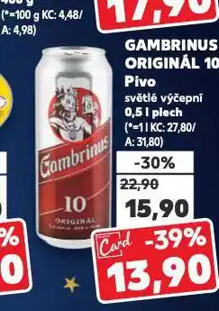 Kaufland Pivo gambrinus nabídka