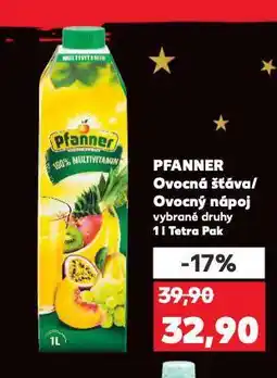 Kaufland Pfanner ovocná šťáva nabídka