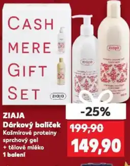 Kaufland ZIAJA Dárkový balíček Kašmírové proteiny sprchový gel + tělové mléko nabídka