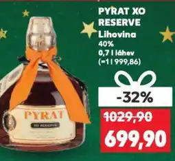 Kaufland PYRAT XO RESERVE Lihovina 40% nabídka