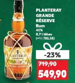 Kaufland PLANTERAY GRANDE RÉSERVE Rum nabídka