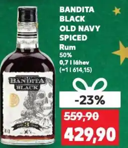 Kaufland BANDITA BLACK OLD NAVY SPICED Rum nabídka