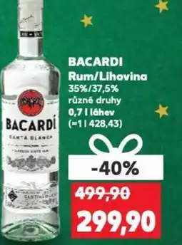 Kaufland BACARDI Rum/Lihovina nabídka