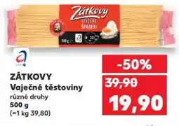 Kaufland ZÁTKOVY Vaječné těstoviny nabídka