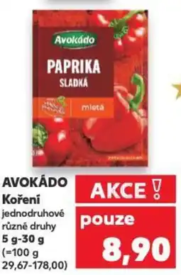 Kaufland AVOKÁDO Koření nabídka