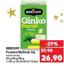 Kaufland BERCOFF Funkčni/Bylinný čaj nabídka