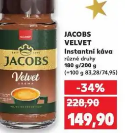 Kaufland JACOBS VELVET Instantní káva nabídka