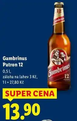 Lidl Gambrinus Patron 12, 0,5 l nabídka