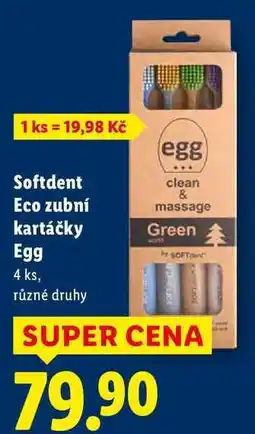 Lidl Softdent Eco zubní kartáčky Egg, 4 ks nabídka