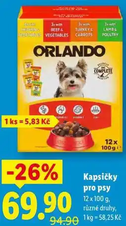 Lidl Kapsičky pro psy, 12x 100 g nabídka