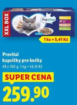 Lidl Prevital kapsičky pro kočky, 48x 100 g nabídka