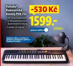 Lidl Yamaha Elektronické klávesy PSR-F52 nabídka