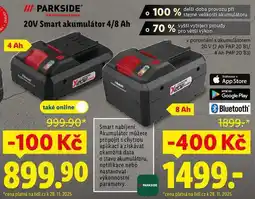 Lidl 20V Smart akumulátor 4/8 Ah nabídka