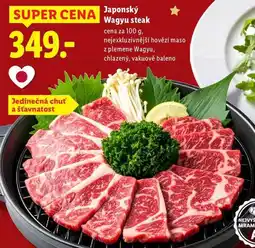 Lidl Japonský Wagyu steak, cena za 100 g nabídka