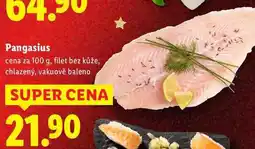 Lidl Pangasius, cena za 100 g nabídka