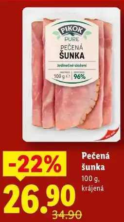 Lidl Pečená šunka, 100 g nabídka
