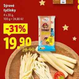 Lidl Sýrové tyčinky, 4x 20 g nabídka