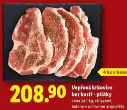 Lidl Vepřová krkovice bez kosti - plátky, cena za 1 kg nabídka