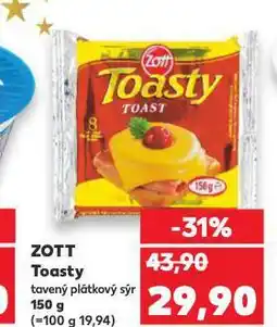 Kaufland Zott toasty nabídka