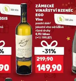 Kaufland Zámecké vinařství bzenec nabídka
