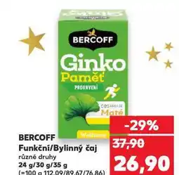 Kaufland Bercoff funkční čaj nabídka