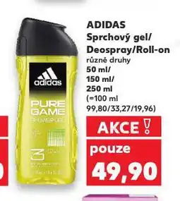 Kaufland Adidas sprchový gel nabídka