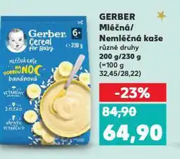 Kaufland Gerber nemléčná kaše nabídka