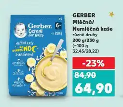Kaufland Gerber mléčná kaše nabídka