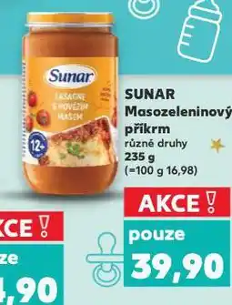 Kaufland Sunar bio masozeleninový příkrm nabídka