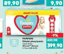 Kaufland Pampers dětské plenky nabídka