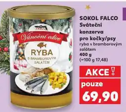 Kaufland Sokol falco sváteční konzerva pro kočky nabídka