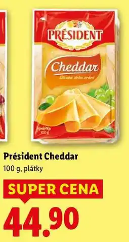 Lidl Président Cheddar, 100 g nabídka