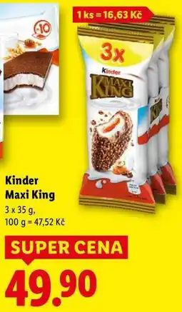 Lidl Kinder Maxi King, 3x 35 g nabídka