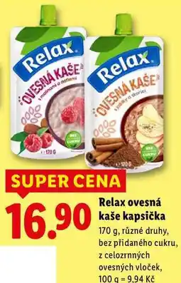 Lidl Relax ovesná kaše kapsička, 170 g nabídka