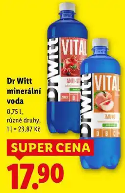 Lidl Dr Witt minerální voda, 0,75 l nabídka