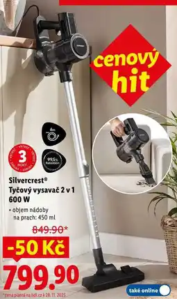 Lidl SilvercrestⓇ Tyčový vysavač 2 v 1 600 W nabídka