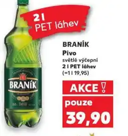 Kaufland BRANÍK Pivo světlé výčepní nabídka