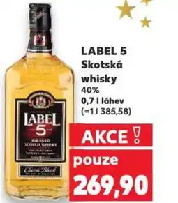 Kaufland LABEL 5 Skotská whisky 40% nabídka